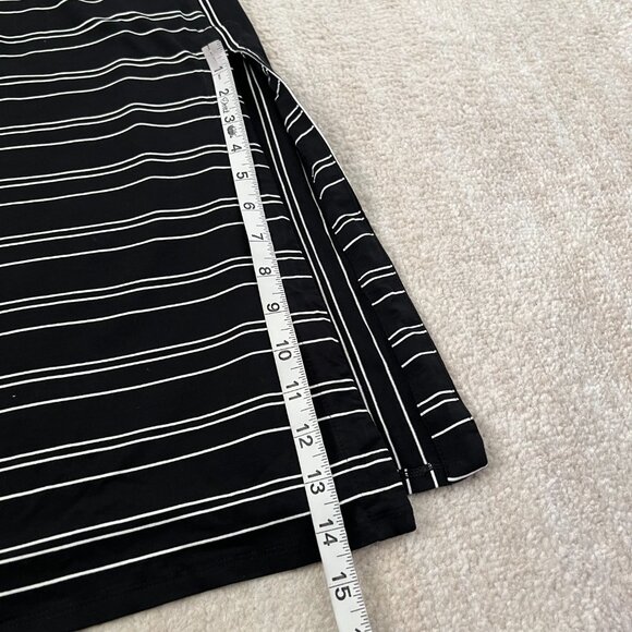 J. Jill Wearever Sleeveless Striped Maxi Dress L Black White - Picture 6 of 10